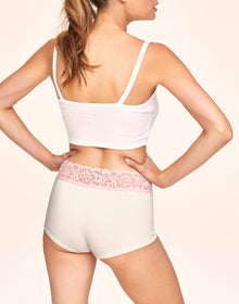 Adore Me Leondra Cotton Shortie in color Whisper White and shape shortie