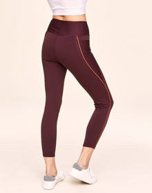 Adore Me Bailey Brushed 7/8 Super-Soft Active 7/8 with Pockets in color Oxblood and shape legging