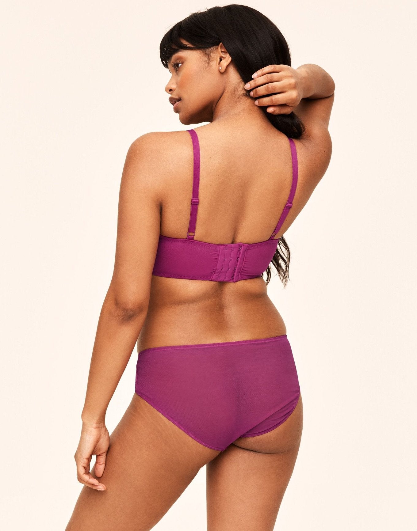 Adore Me Justina in color Festival Fuchsia and shape demi