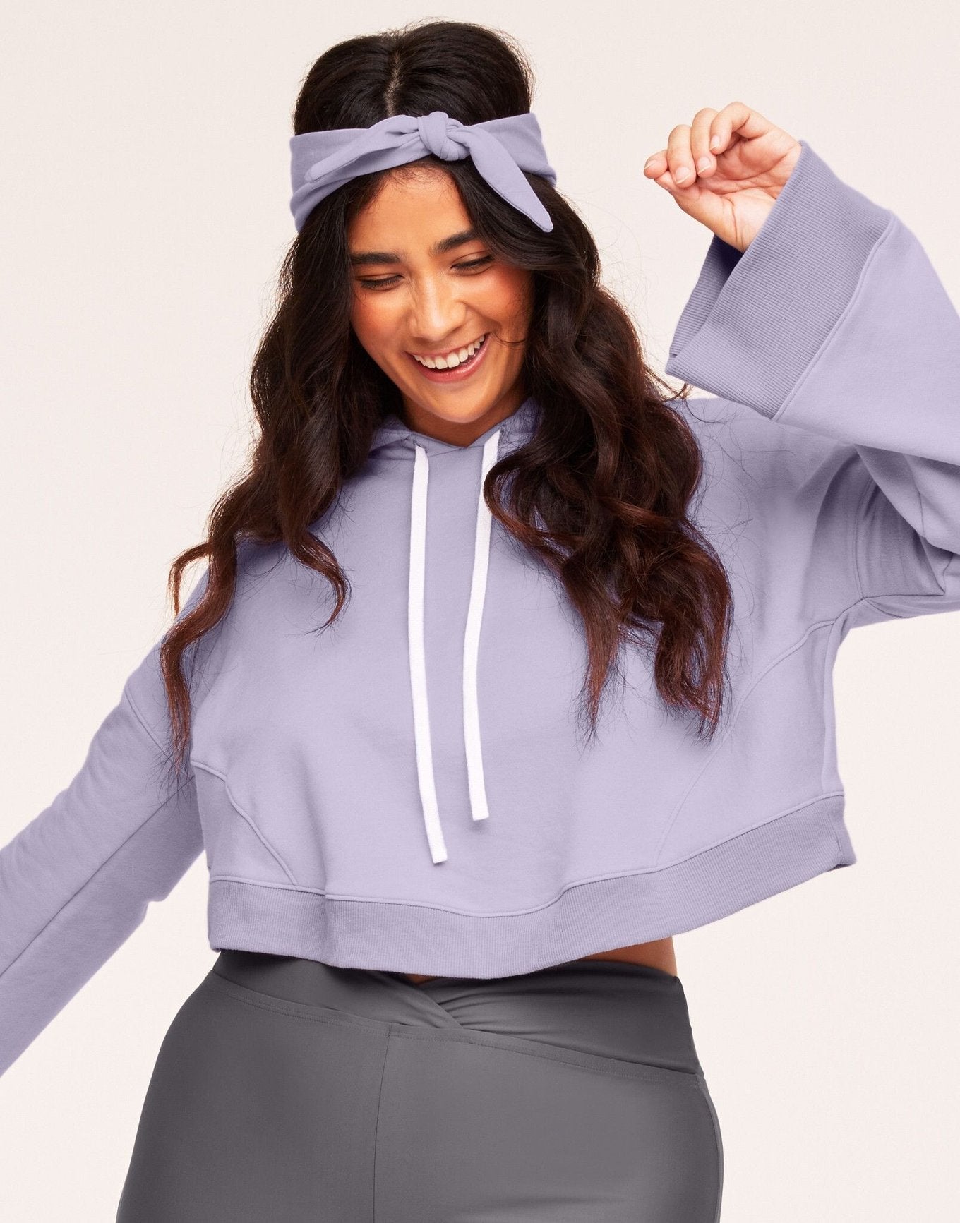 Adore Me Hera Loose-Fitting Sweatshirt in color Wisteria and shape sweatshirt
