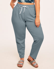 Adore Me Calina Wide-Leg Sweatpant in color Lead and shape pj