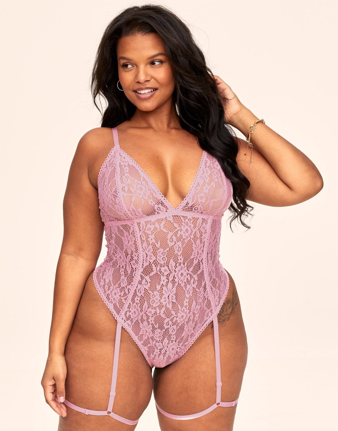 Adore Me Clarisse Bodysuit in color Fairy Tale and shape bodysuit
