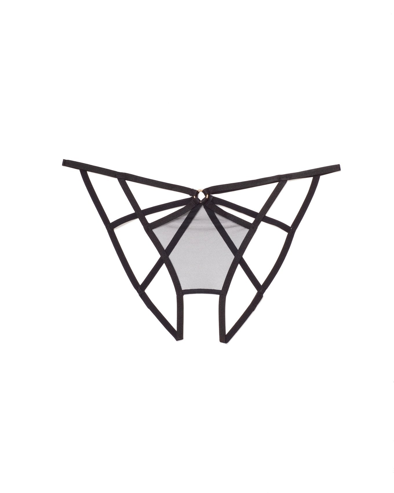 Adore Me Arena Crotchless Bikini in color Jet Black and shape crotchless