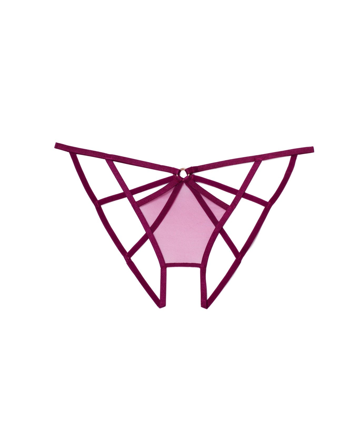 Adore Me Arena Crotchless Bikini in color Magenta Purple and shape crotchless