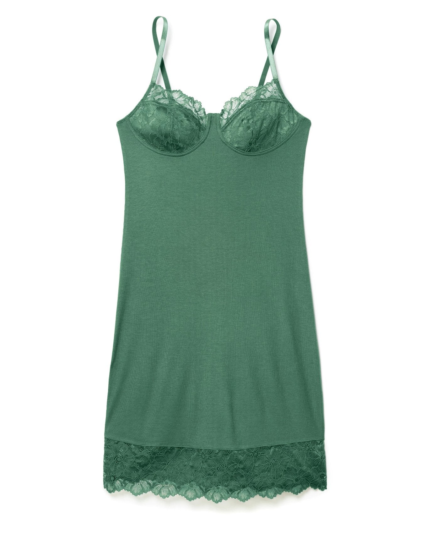 Adore Me Aliyah Slip in color Dark Ivy and shape slip