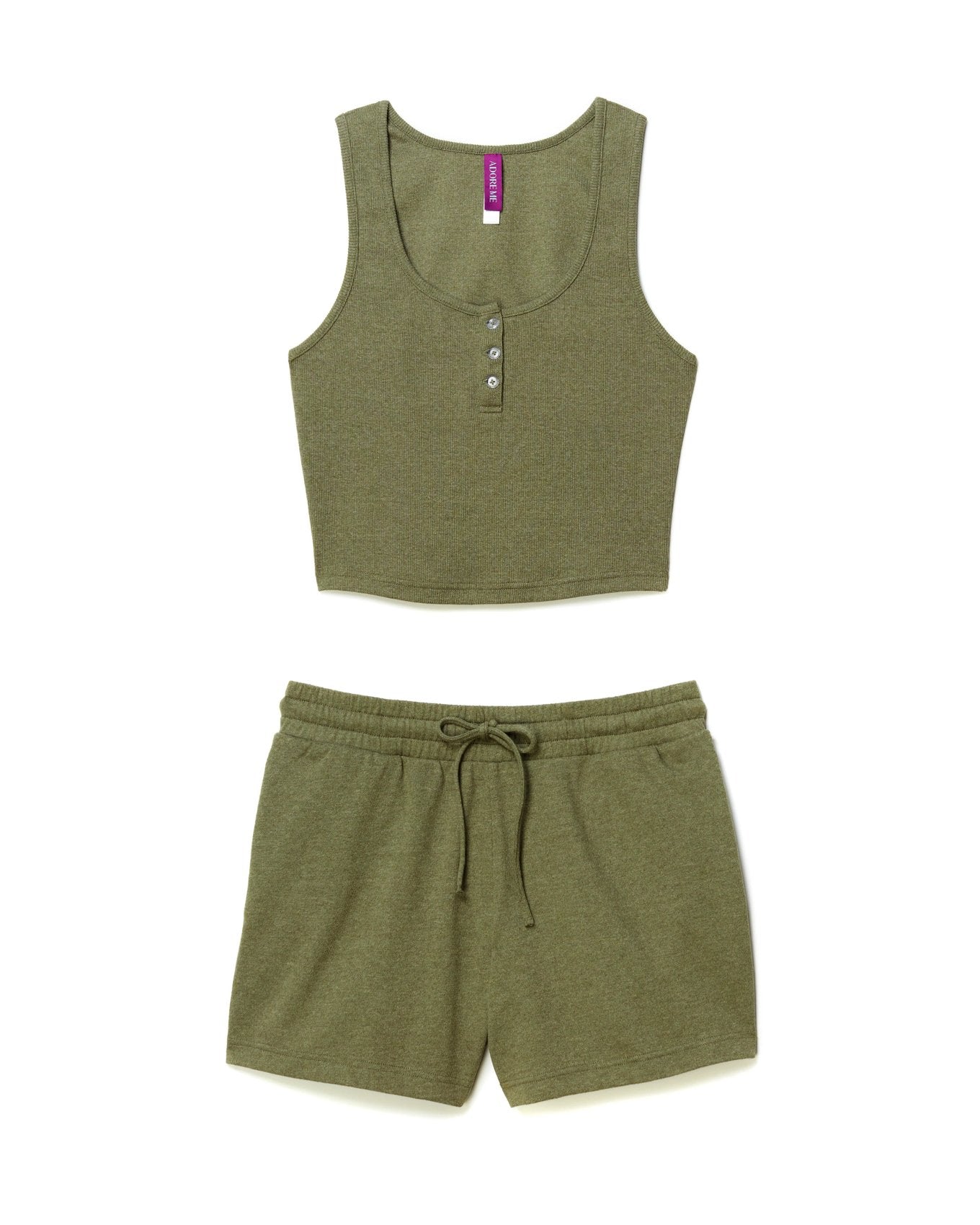 Adore Me Carmella Tank & Short Set in color CYCLO 302 and shape pj