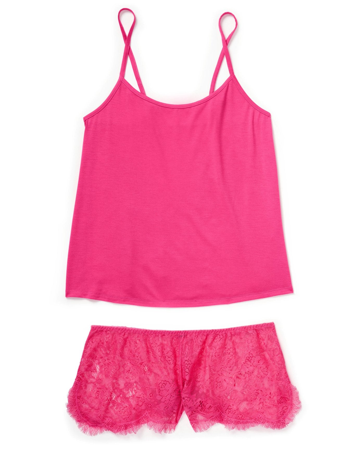 Adore Me Reign Camisole & Short Set in color Pink Yarrow and shape pj
