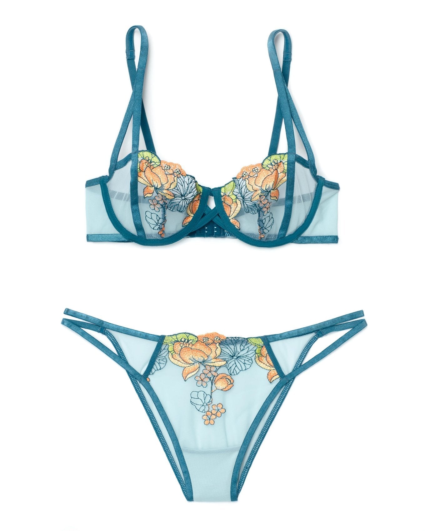 Adore Me Jayda in color Lotus Pond Embroidery C02 and shape balconette