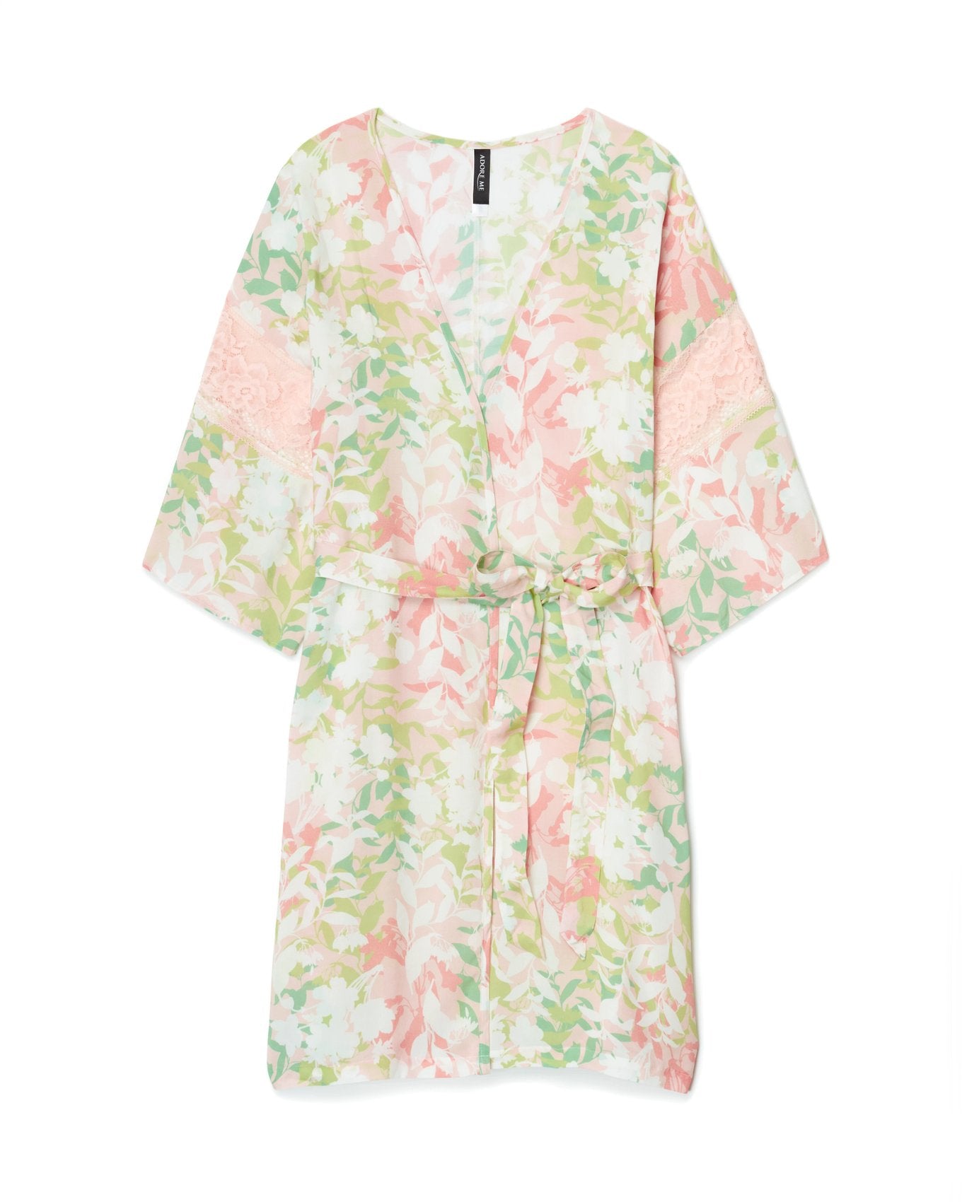 Adore Me Desirae Robe in color Blooming Botanical C06 and shape robe