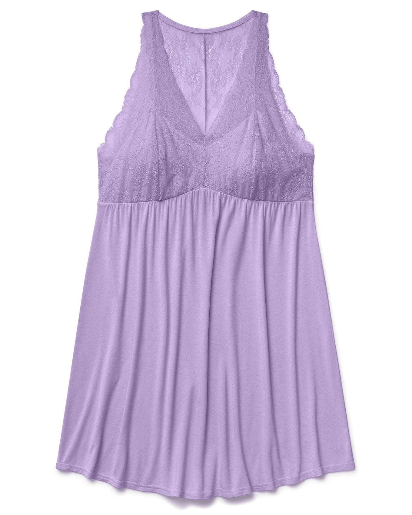 Adore Me Richelle Knit Slip in color Purple Rose and shape slip