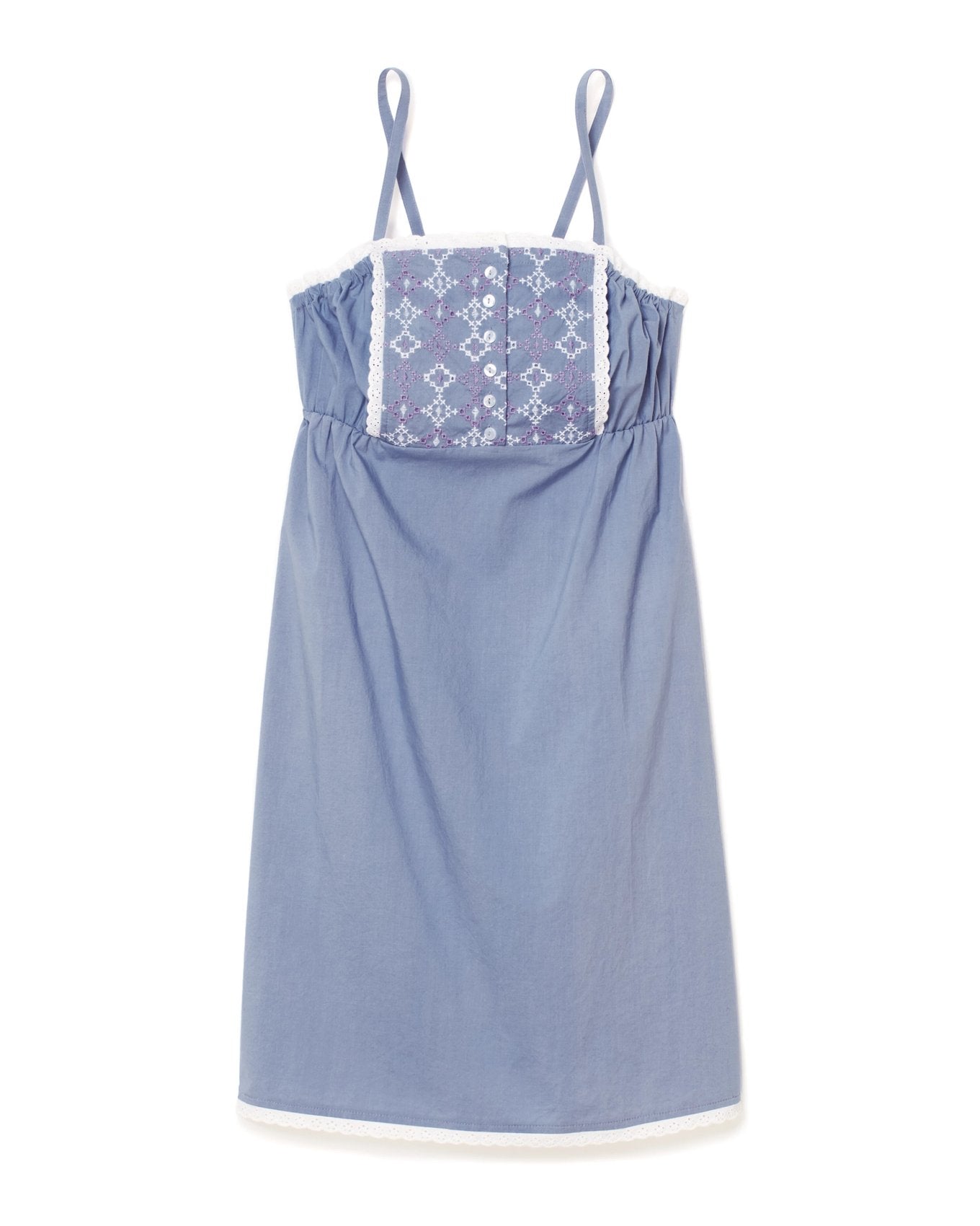 Adore Me Juliana Cotton Slip in color Purple Impression and shape slip