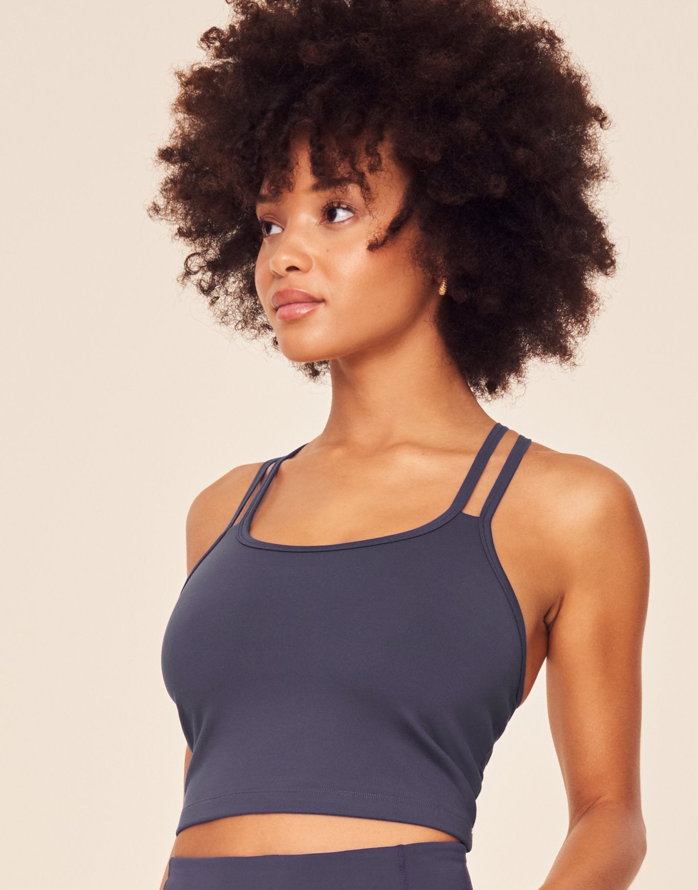 Adore Me Cora Cozy Active Tank Active Tank in color Graystone and shape tank
