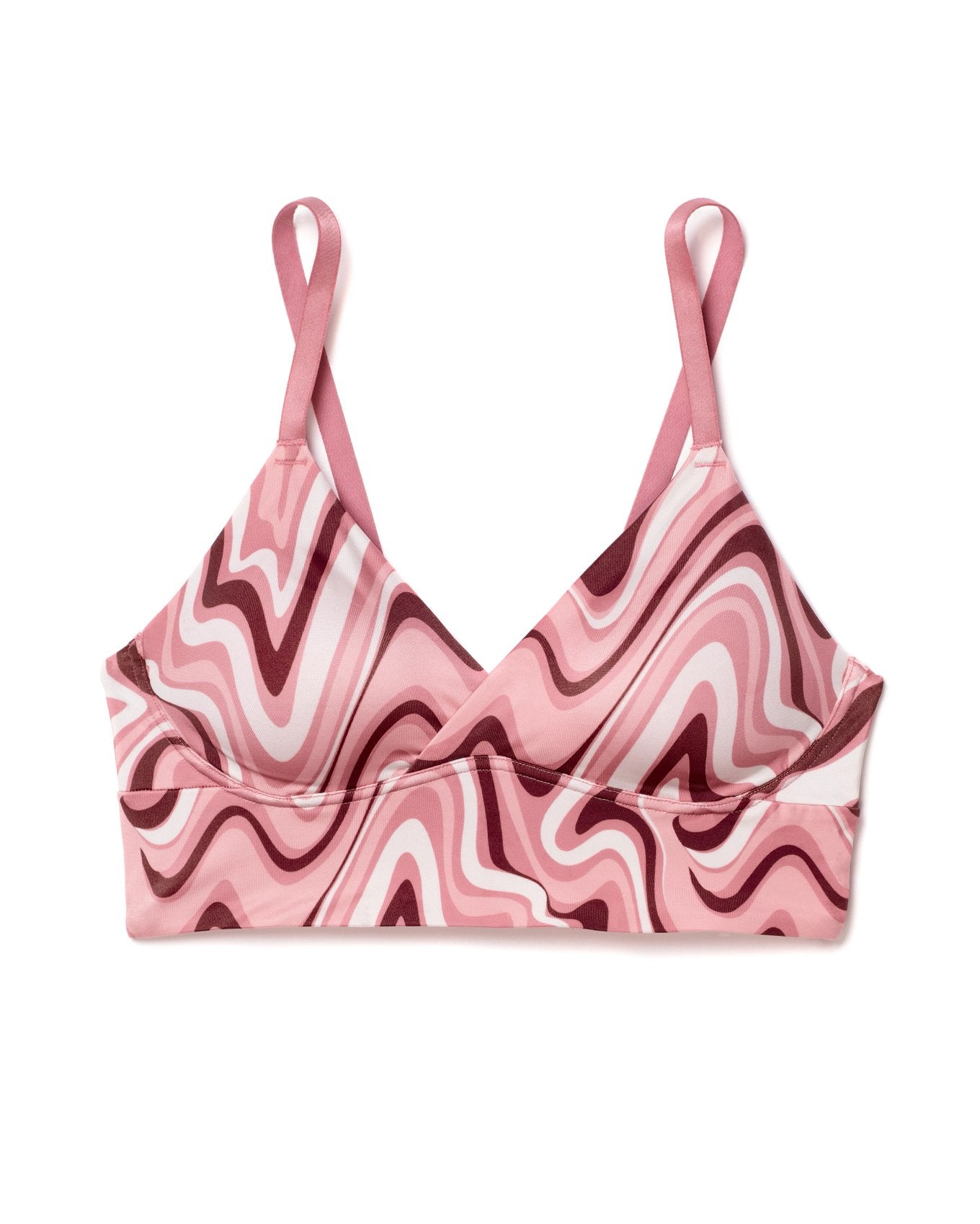 Adore Me Kali Low-Impact Sports Bra in color Feelin' Groovy C02 V2 and shape sports bra