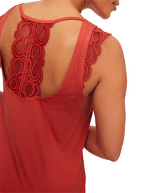 Adore Me Alaina Tank and Shorts Set in color Molten Lava and shape pj