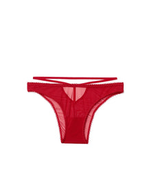 Adore Me Briana Brazilian panty in color Barbados Cherry and shape brazilian
