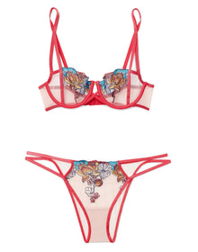Adore Me Jayda Unlined Balconette in color Lotus Pond Embroidery C06 and shape balconette