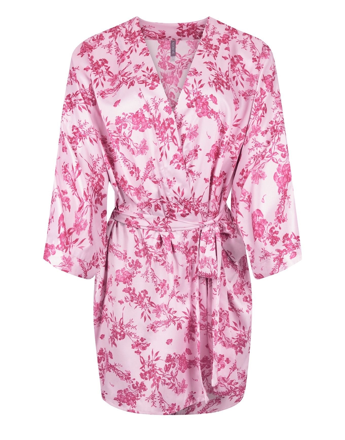 Adore Me Izabella Robe in color Brilliant Bouquet C03 and shape robe