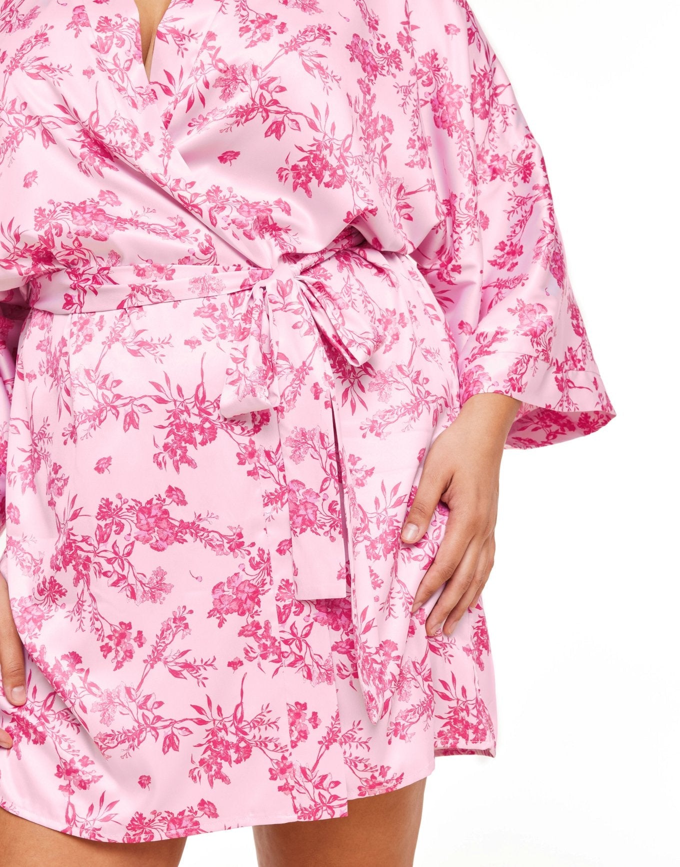 Adore Me Izabella Robe in color Brilliant Bouquet C03 and shape robe