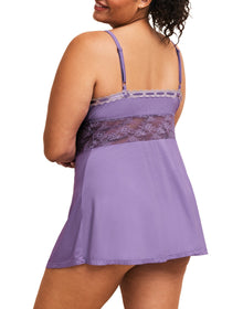 Adore Me Hilda Babydoll & Hipster Set in color Sand Verbena and shape babydoll