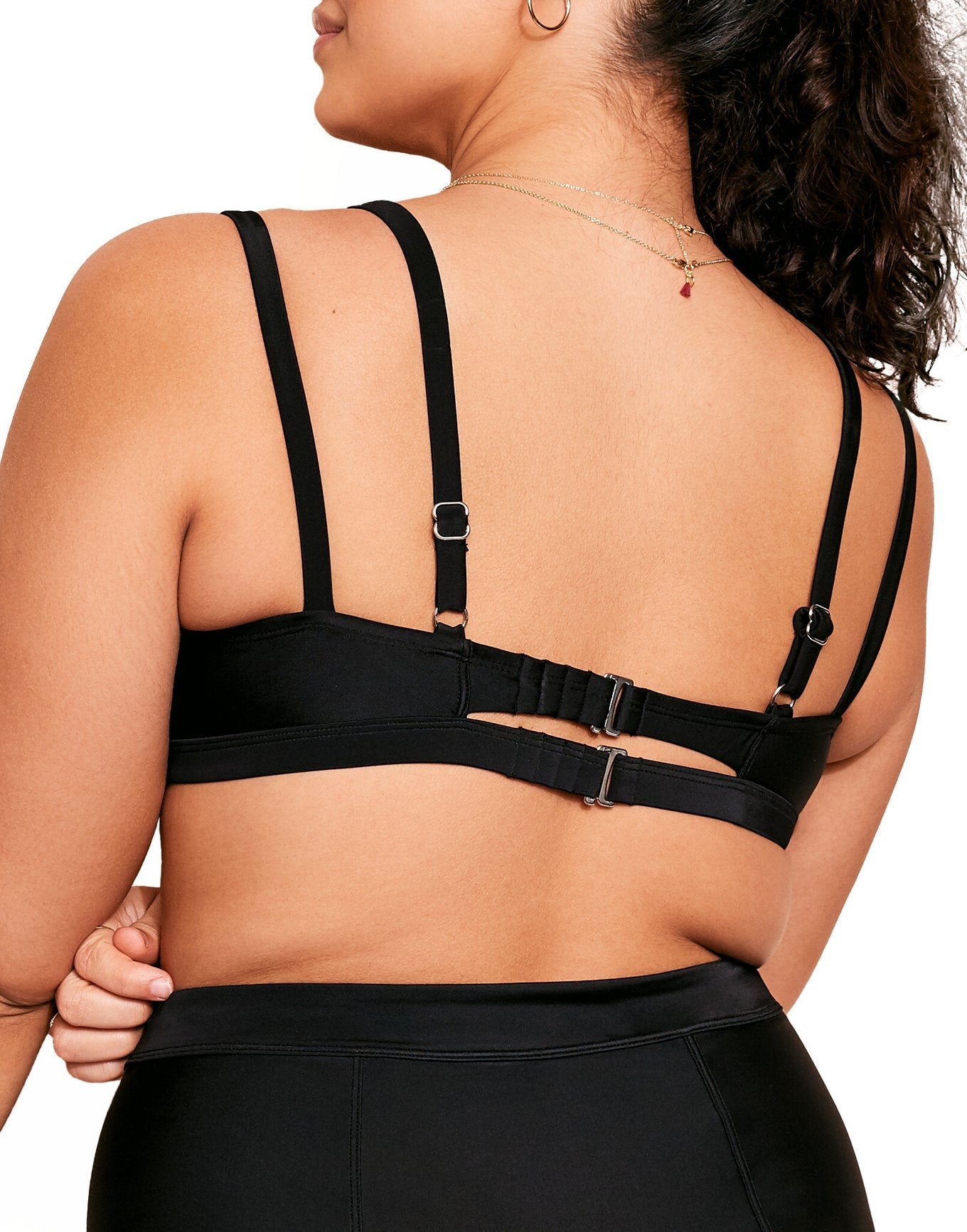 Adore Me Elina Contour Triangle Bikini in color Jet Black and shape two piece