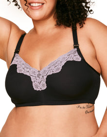 Adore Me Enora Nursing in color Jet Black and shape bralette