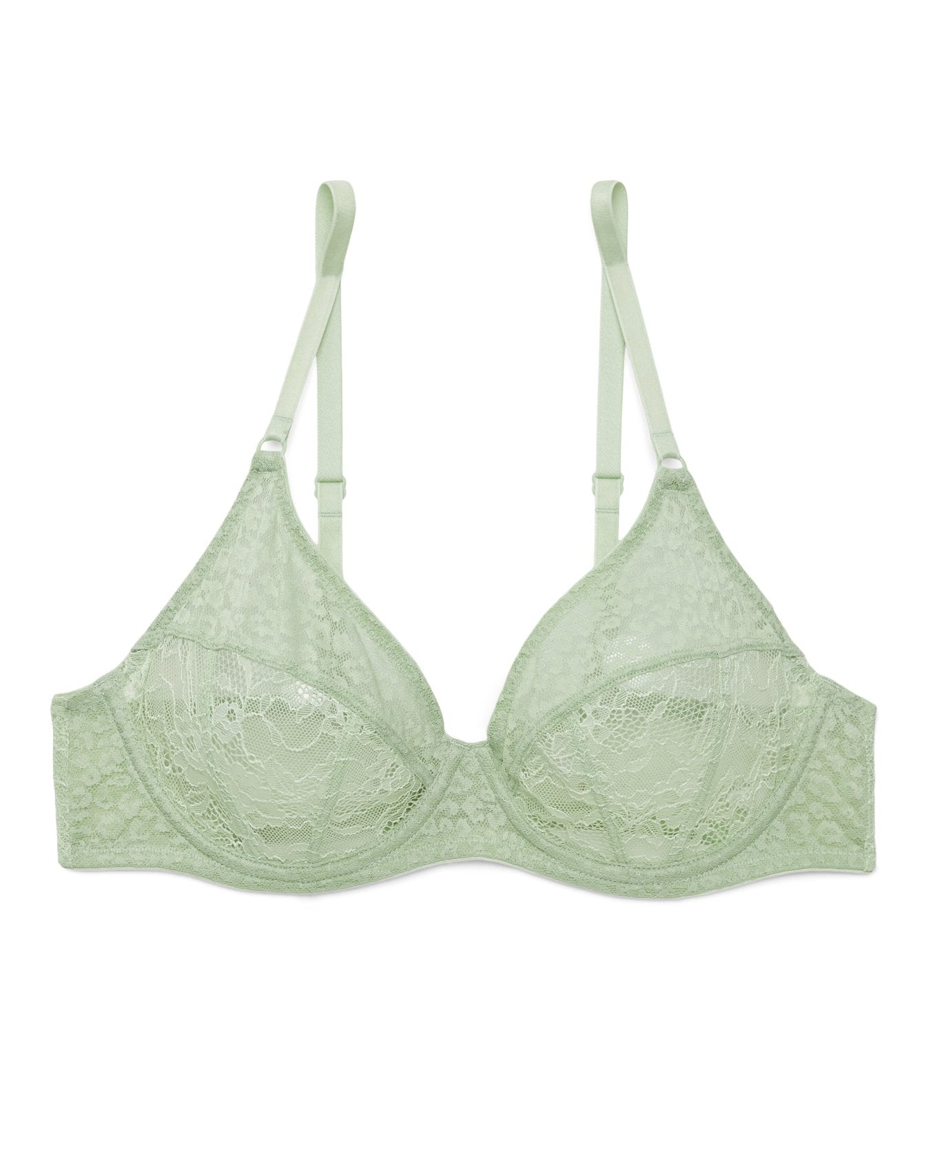 Adore Me Roxana Unlined Demi in color Celadon Green and shape demi