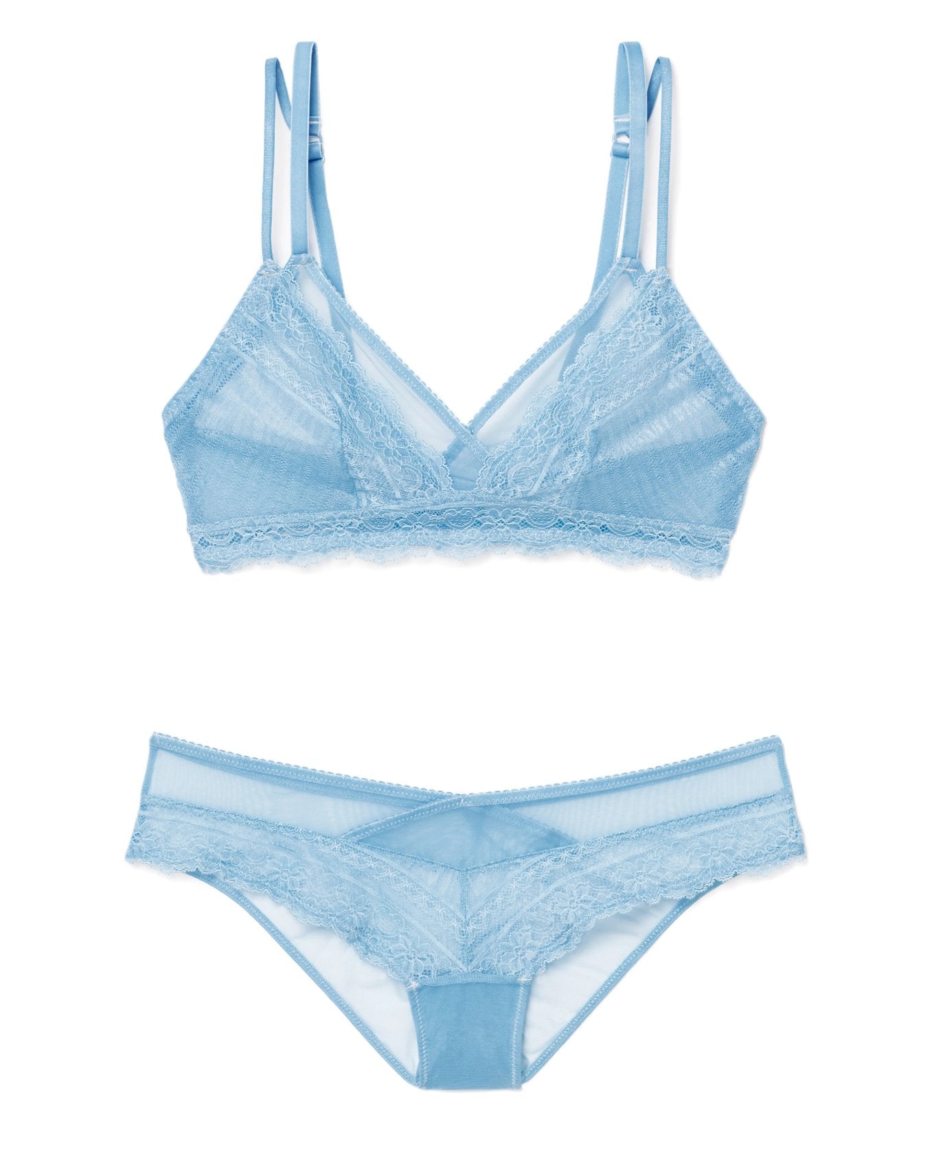 Adore Me Mindi Bralette in color Airy Blue and shape bralette