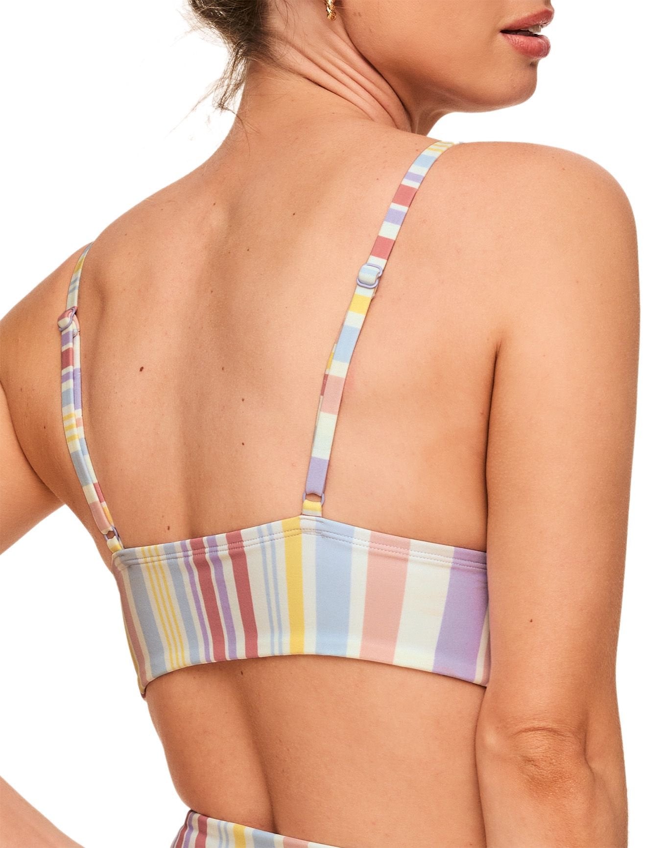 Adore Me Nina Bra in color Sun Soaked Stripe C03 and shape two piece