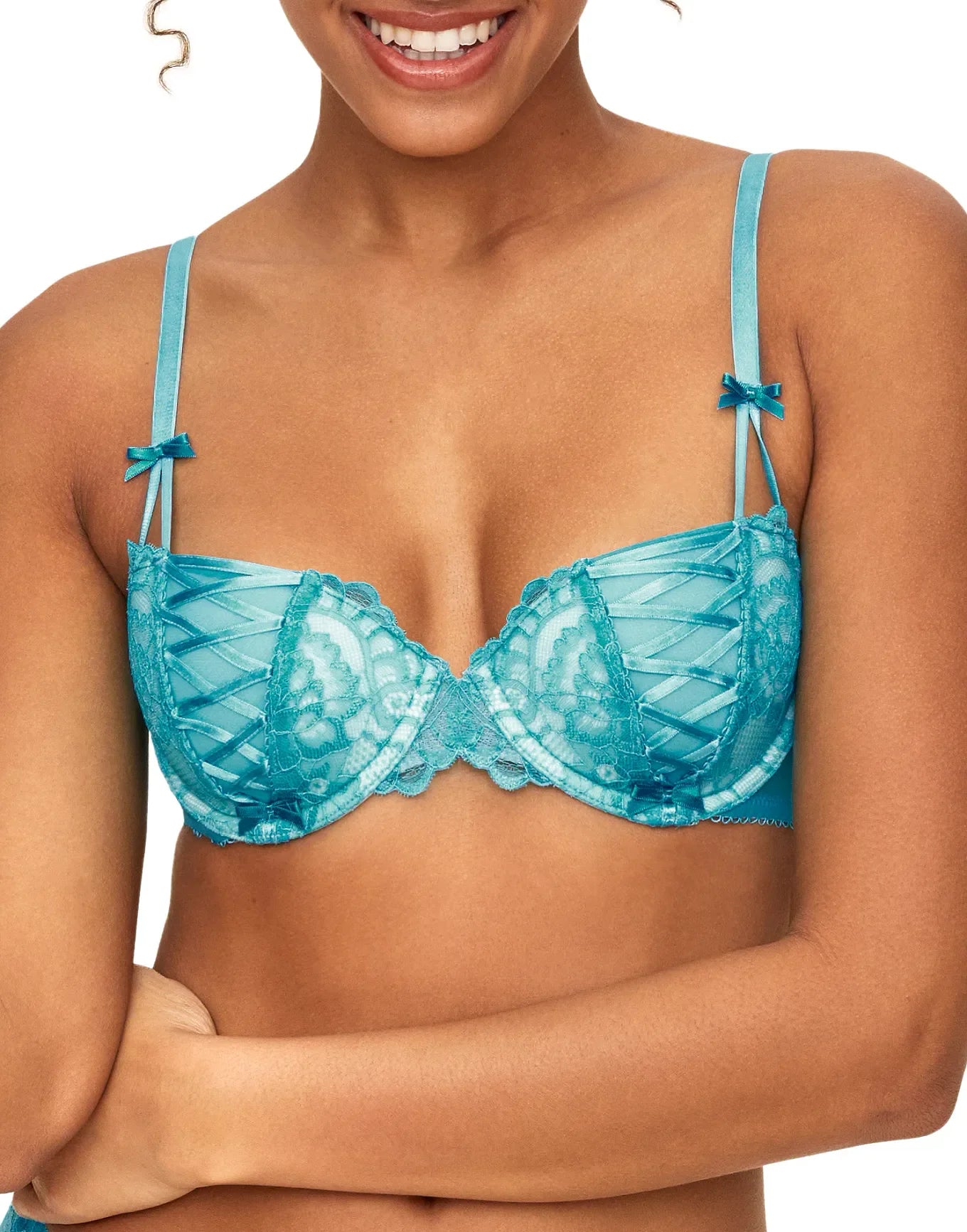 Adore Me Enny Contour Balconette in color Bluebird and shape balconette