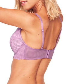 Adore Me Magdalena Push Up Demi in color Dusty Lavender and shape demi