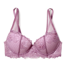 Adore Me Magdalena Push Up Demi in color Dusty Lavender and shape demi