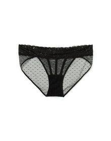 Adore Me Ellanora Bikini Panty in color Jet Black and shape bikini