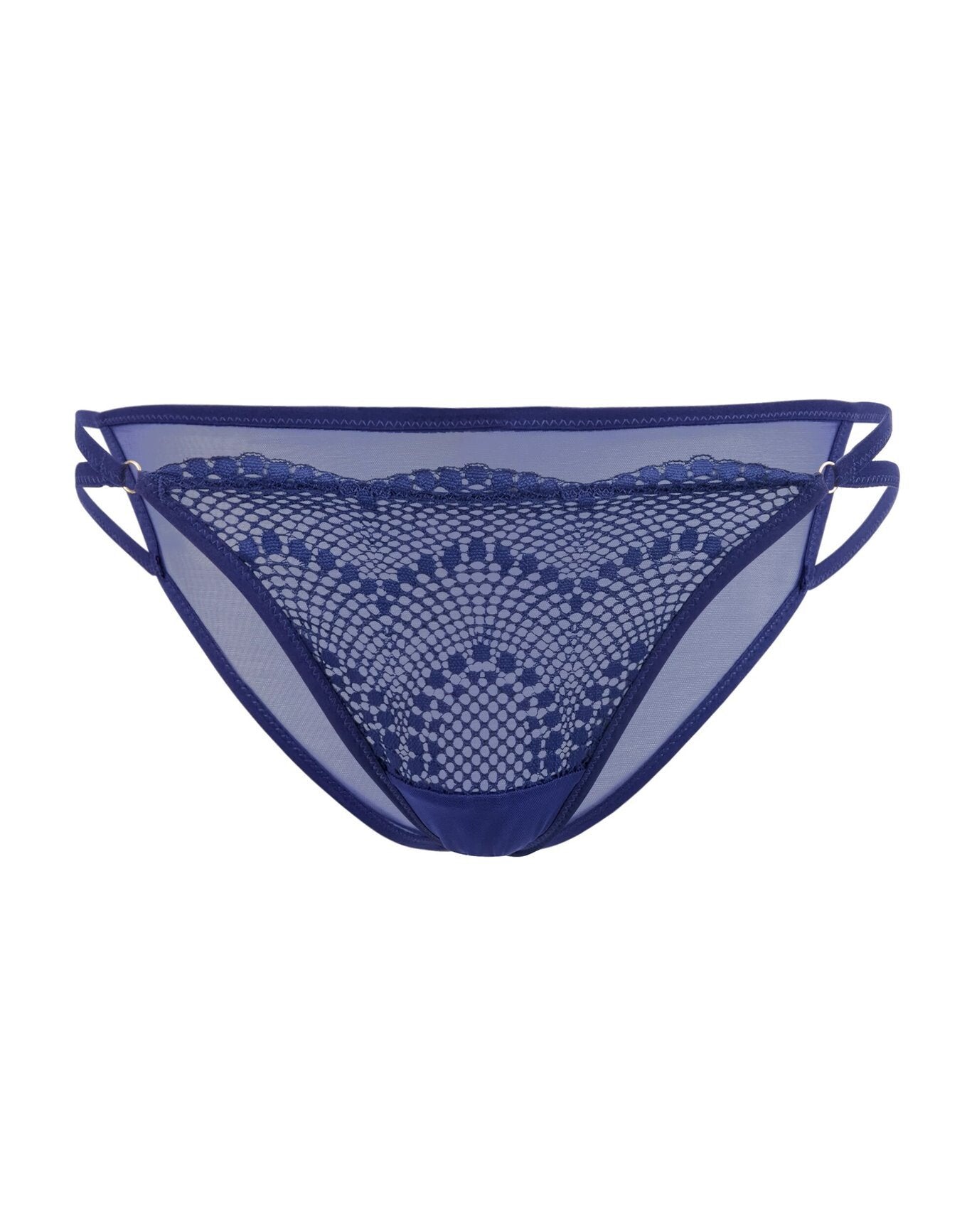 Adore Me Margaritte Bikini Panty in color Medieval Blue and shape bikini