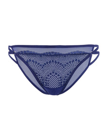 Adore Me Margaritte Bikini Panty in color Medieval Blue and shape bikini