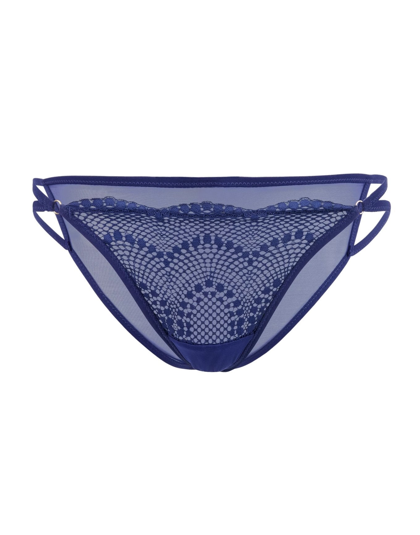 Adore Me Margaritte Bikini Panty in color Medieval Blue and shape bikini