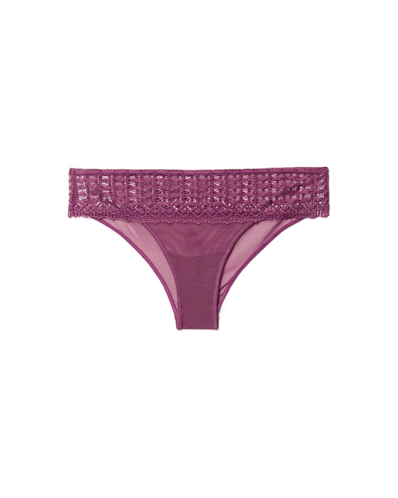Adore Me Nymphadora Bikini Panty in color Grape Kiss and shape cheeky