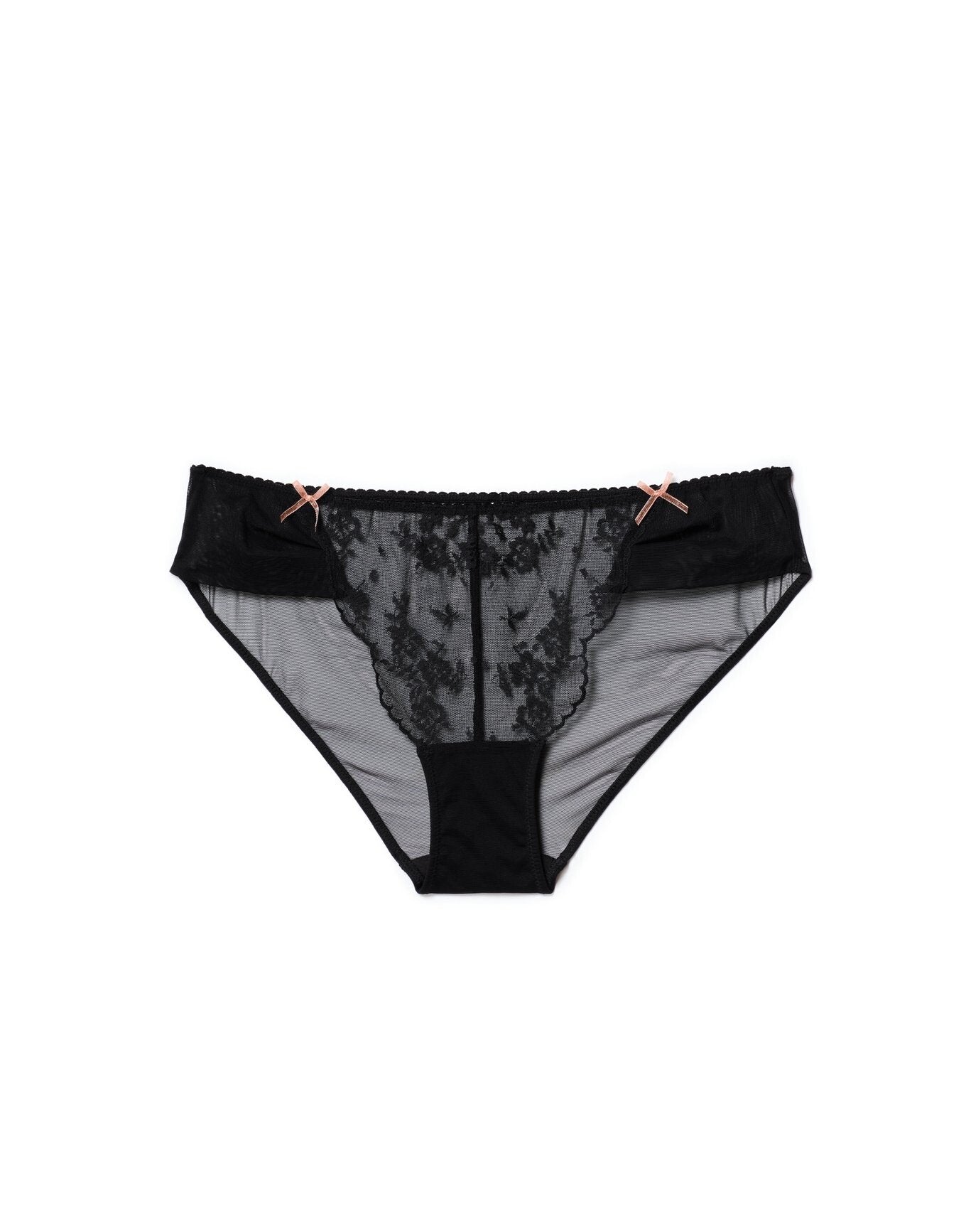 Adore Me Clera Bikini Panty in color Jet Black and shape bikini
