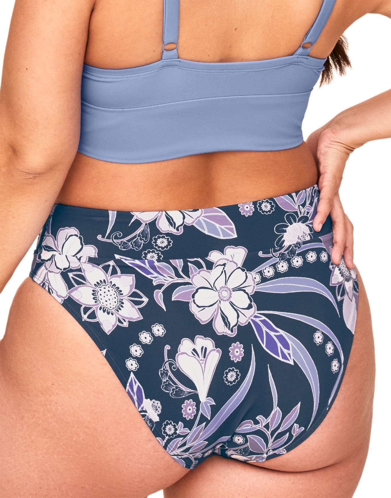 Adore Me Nina High-Waist Bikini in color Bohemian Dreams C02 and shape high waisted
