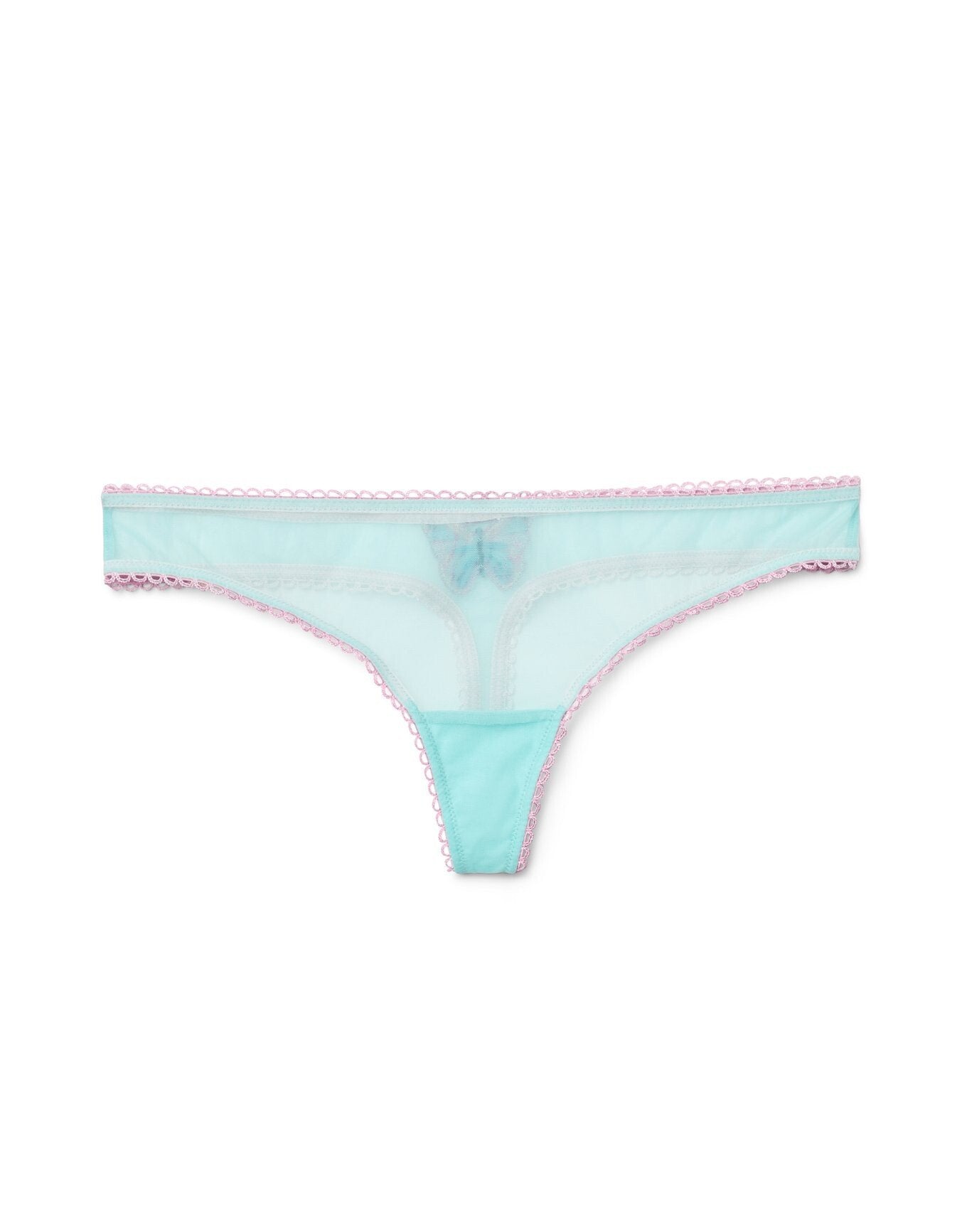 Adore Me Alyshia Thong Panty in color Blue Tint and shape thong