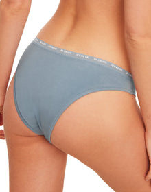 Adore Me Maddey Panty in color Ashley Blue and shape brazilian
