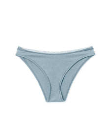 Adore Me Maddey Panty in color Ashley Blue and shape brazilian