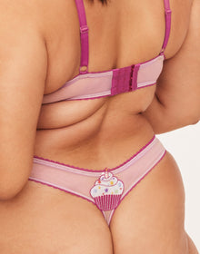 Adore Me Alyshia Thong Panty in color AM Bday Cupcake Motif and shape thong