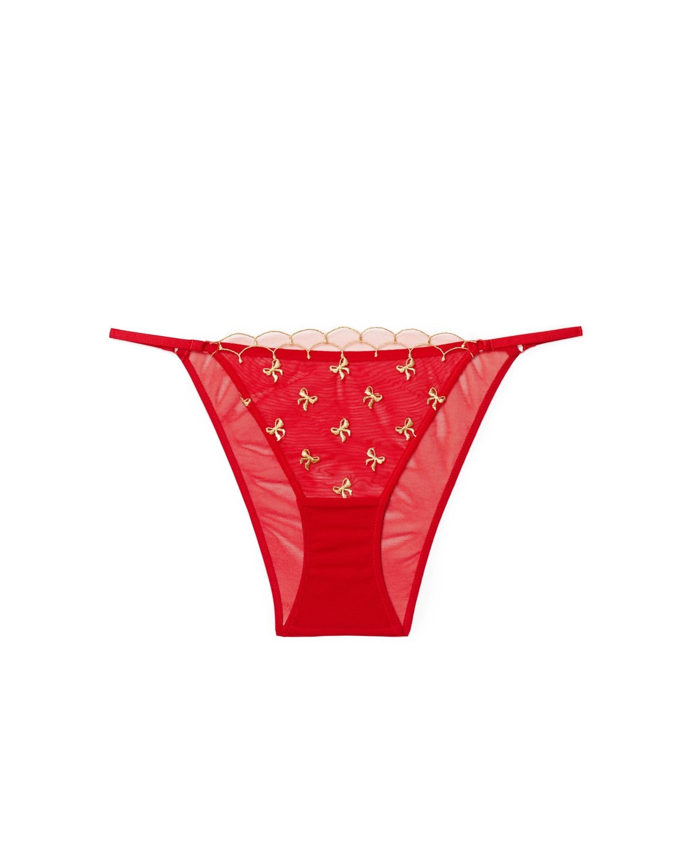 Adore Me Bettie Brazilian Panty in color Barbados Cherry and shape brazilian