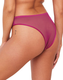 Adore Me Andy Cheeky Panty in color Festival Fuchsia and shape crotchless