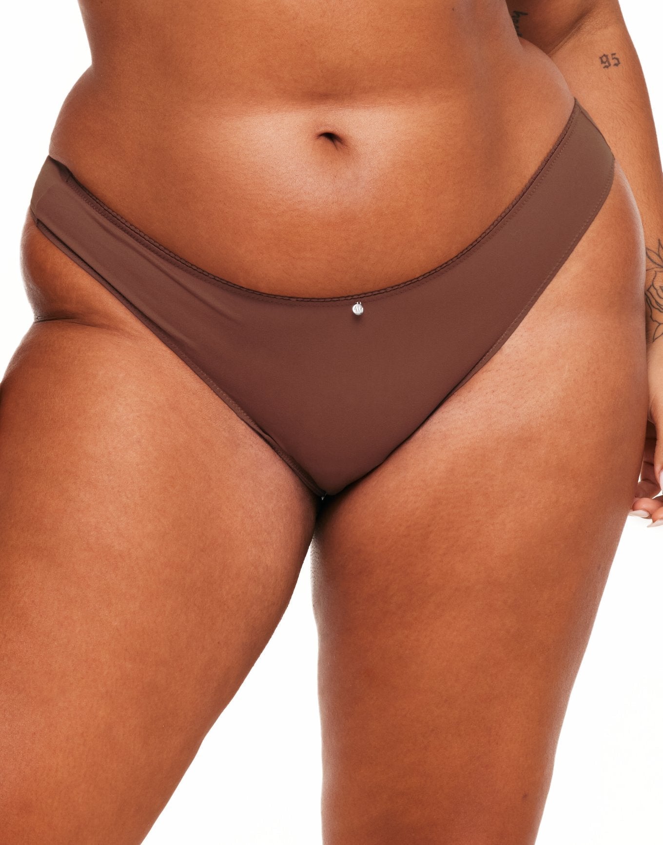 Adore Me Johanna Thong Panty in color Brown Patina and shape thong