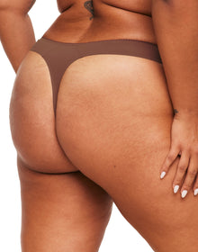 Adore Me Johanna Thong Panty in color Brown Patina and shape thong
