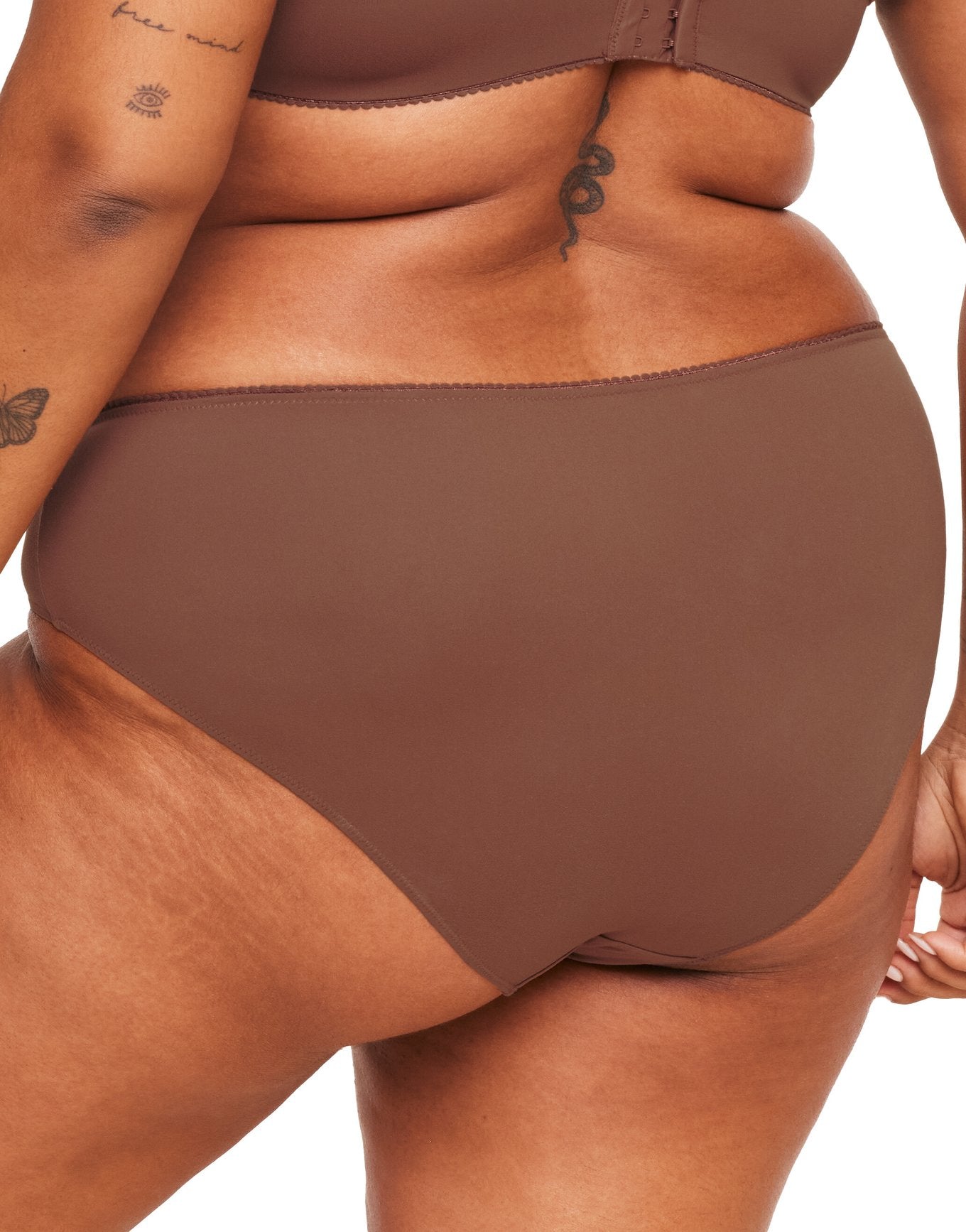 Adore Me Johanna Bikini Panty in color Brown Patina and shape hipster
