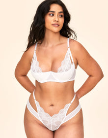 Adore Me Contour Quarter Cups in color Bright White and shape quarter cup