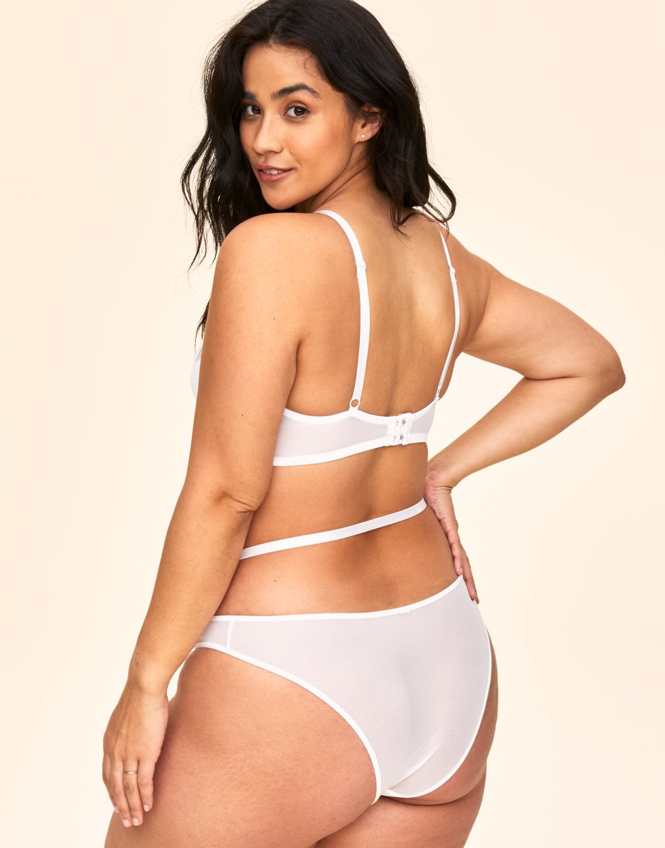 Adore Me Contour Quarter Cups in color Bright White and shape quarter cup
