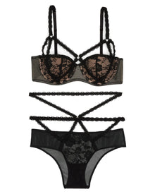 Adore Me Brigitte Contour Balconette in color Jet Black and shape balconette